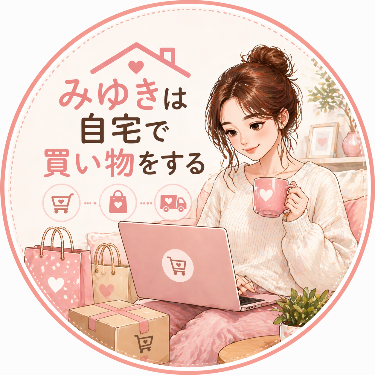 みゆきは自宅で買い物をする